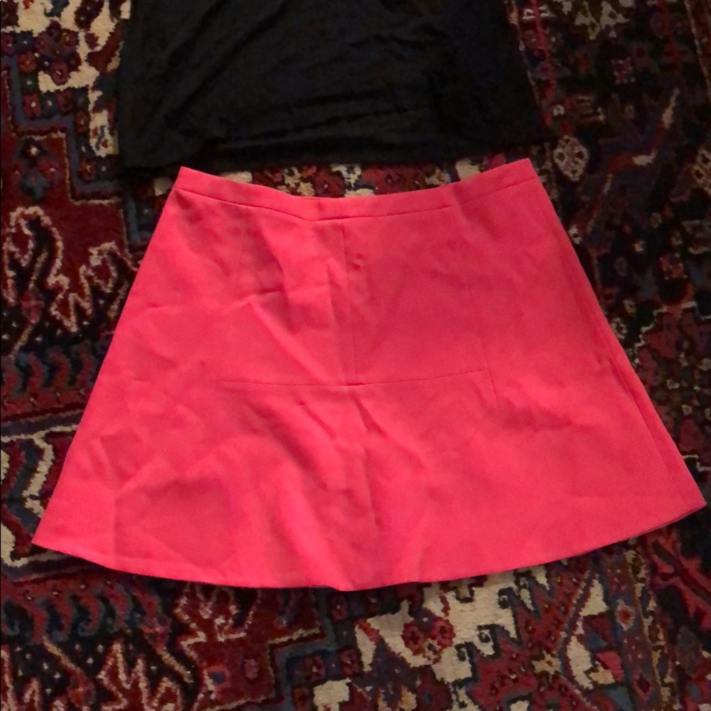 Jcrew polyester hot pink fitted skirt